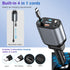 OHLPRO Retractable Car Charger 4 in1, 80W Fast Charge Car Charger Adapter with Retractable Cable Type-C & Lightning and 2 Charge Port USB C/USB A ...