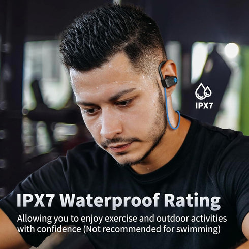 Wireless Headphones Bluetooth 5.3 Headphones with 16 Hours Playtime, Over-Ear Stereo Bass Earphones with Earhooks Headset, Sports Earbuds with Sto...