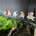 Resin Fish Tank Decorations Landscape Scenes Cute Fishing Cat Statue Figurines Ornament Aquarium Decor Miniature Animal Toys Aquarium Décor Themat...