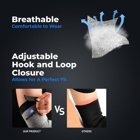 Cut Resistant Farmers Sleeves with Thumb Hole, Arm Protectors for Thin Skin and Bruising, for Gardening, Welding, Kitchen, Arm Guards for Biting, ...