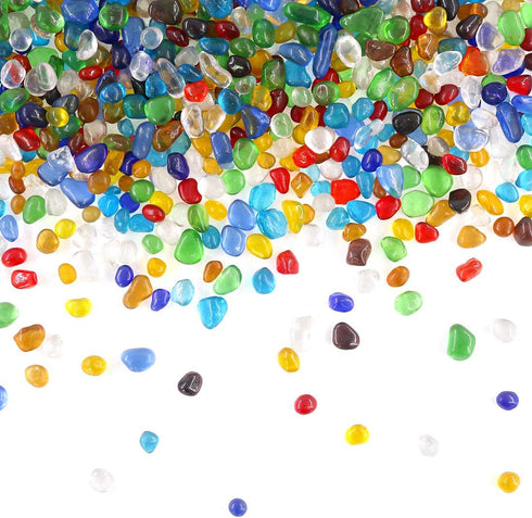 Hilitchi Glass Stones Gemstones Flat Glass Marbles for Event Weddings Birthday Christmas Decoration Vase Fillers Table Scatter...