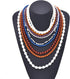 Multi-Layered Beaded Pearl Choker Necklace, Flapper Beads Cluster Long Choker Necklace, Multi-Strand Statement Necklace...
