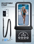 Lamcall Double Bag Waterproof Phone Pouch - IPX8 Waterproof Phone Case with Lanyard, Cell Phone Dry Bag Beach Essentials for iPhone 15/ Pro/Pro Ma...