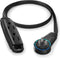 Maximm 360 Degree Rotating Flat Extension Cord 1 Ft Multi 3 Outlet Power Cord Grounded 16 AWG UL Certified, Black...