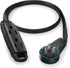 Maximm 360 Degree Rotating Flat Extension Cord 1 Ft Multi 3 Outlet Power Cord Grounded 16 AWG UL Certified, Black...