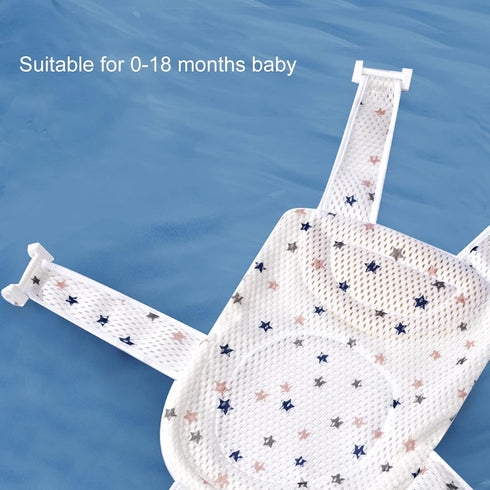 Baby Bath Seat Support Net,Universal Bathtub Shower Mesh for 0-18 Month Newborns (Blue)...