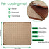 VeMee Cooling Mat Pad for Dogs Cats Ice Silk Mat Cooling Blanket Cushion for Kennel/Sofa/Bed/Floor/Car Seats Cooling (L: 28 x 22 inches, Coffee)...