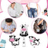 3 Pieces Cow Badge Reel Retractable Badge Reels Cute Name Badge Holder with Swivel Clip Funny Nurse Badge Reel for Office School Worker Doctor Nur...