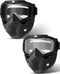 Frienda 2 Pieces Motorcycle Goggles Helmet Riding Goggles Glasses With Face Cover(Gray, Transparent)...