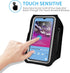 Running Armband with Earphone Bag Cell Phone Armband for iPhone 16/15/14/13/12 Pro, Galaxy S21/S20, Water Resistant Sports Phone Holder & Zipper S...