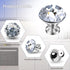 MroMax 5Pcs Crystal Glass Dresser Knobs 30mm Diamond Shaped Pull Handles with Silver Zinc Alloy Base for Cupboard Drawer Dresser Kitchen Cabinet B...