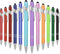 12 Pieces Ballpoint Pen with Stylus Tip, 1.0 mm Black Ink Metal Pen Stylus Pen for Touch Screens, 2 in 1 Stylus Ballpoint Pen (Mixed Color)...