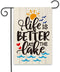 ShuanQ Life is Better at the Lake Garden Flag Double Sided Welcome Flag for Home Yard Outside Lake House Decoration Life is Better at the Lake Fla...