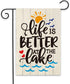 ShuanQ Life is Better at the Lake Garden Flag Double Sided Welcome Flag for Home Yard Outside Lake House Decoration Life is Better at the Lake Fla...