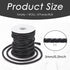 Beadthoven 10 Yards 5-6mm Black Round Folded Bolo Braided Imitation Leather Beading Cord Rope Necklace Chain PU Leather for DIY Handmade Necklace ...