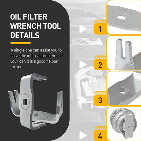 Oil Filter Wrench, Oil Grid Removal Cap Socket Tool for Toyota & Lexus Vehicles, Compatible with Toyota 4Runner Camry Tundra, Compatible with Lexu...