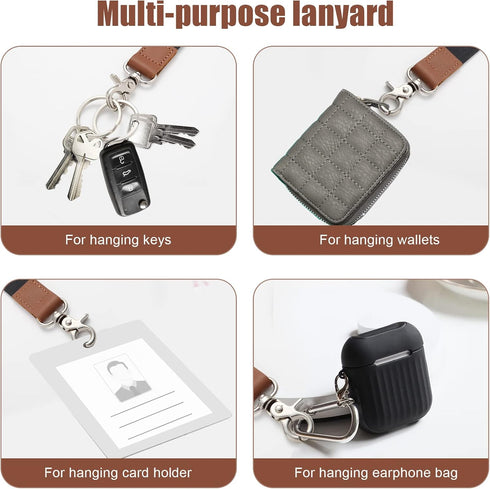 Lanyards for Keys, Black Keychain Long Lanyard for Women Men, Cute Neck Lanyard for ID Badges Wallet...