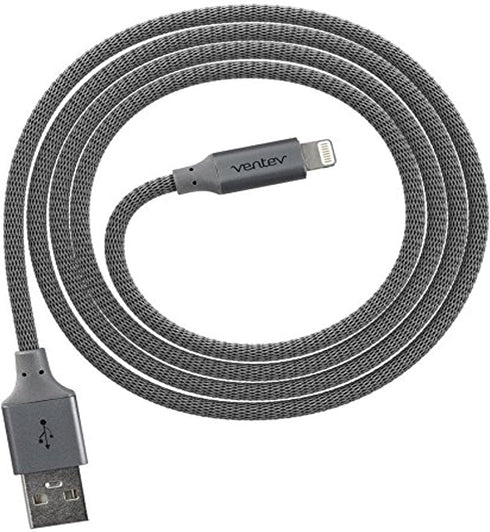 Ventev ChargeSync Alloy Apple Lightning Cable | Universally Compatible with iPhone Devices, Fast Charging, Tangle-Resistant Cord, Mfi Certified, N...