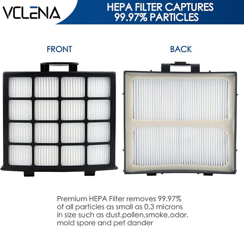 AZ2002 Vacuum Filters Replacement for Shark Vertex DuoClean PowerFin Upright Vacuum AZ2002, AZ2000W, AZ2000 Vacuum Filter, Part XFFKAZ2000, XHFAZ2...