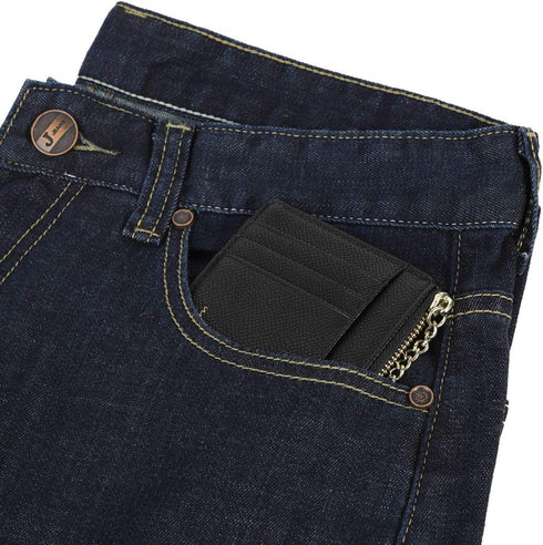 Women's 8 Cards Slim Minimalist Card Holder Coin Changes Purse Keychain Front Pocket Wallet...