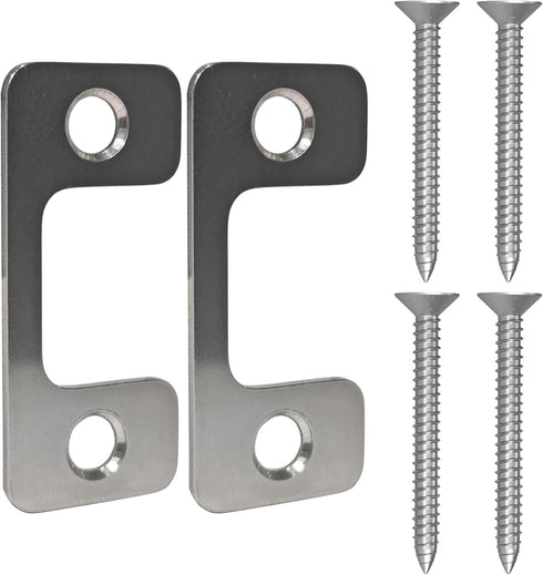 Adjustable Strike Plate for Exterior Doors - Reinforced Security with Large Deadbolt Hole for Deadbolts and Electronic Locks - Home and Rental Sec...