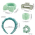 7Pcs Spa Headband and Wristband Set, Face Wash Headband Makeup Skincare Headband Wrist Bands Thick Puffy Sponge Bubble Headband Wrist Scrunchies C...