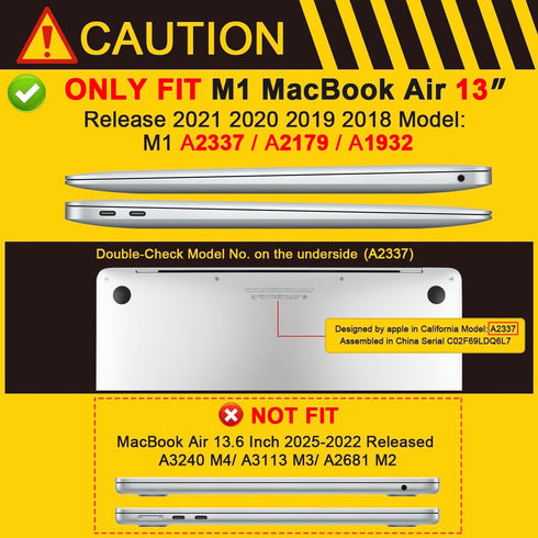DONGKE Compatible with MacBook Air 13 inch Case 2021 2020 2019 2018 Release Model: M1 A2337 A2179 A1932, Matte Hard Case Cover for MacBook Air 13 ...