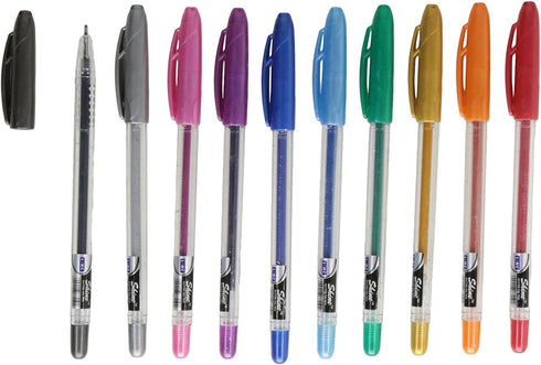 LINC Metallic Glitter Gel Pens, Sparkle Shine - Pack of 20 (10 Assorted Colors)...