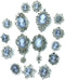 Vintage Princess Frame Crystal Cameo Brooches Pins Set for Women...