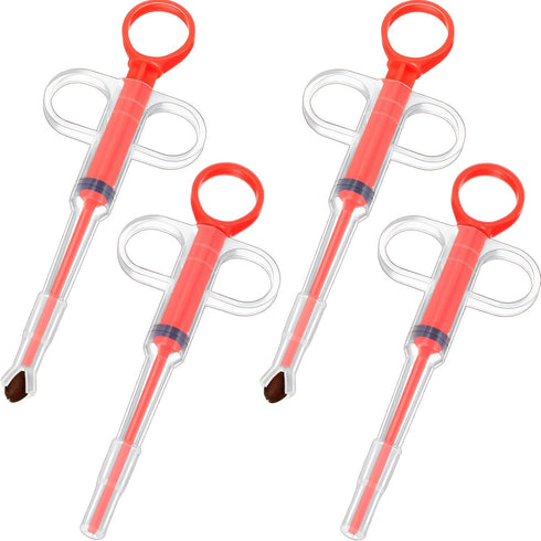 Nuanchu 4 Pieces Pet Pill Plunger Popper for Small Cats Dogs Pill Gun Dispenser Shooter Pet Piller Soft Tip Tablet Syringe Pusher Animal Medicine ...