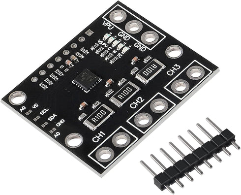 DIANN 2pcs I2C INA3221 Triple-Channel Shunt Current Voltage Monitor Sensor Re INA219 Module with Cable (Black)...