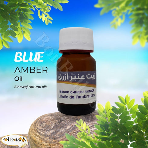 1 Pack Pure & Natural Blue Amber Oil Cold Pressed El Hawag Elhawag Natural Concentrated Crude Perfect Fresh for Body & Skin No Additives Non Gmo K...