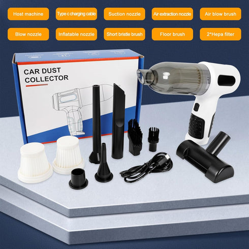 Car Vacuum Portable Cordless Handheld Vacuum Cleaner with Best Suction Mini Rechargeable Dust Busters for Car Office and Home Cleaning Car Interio...