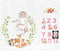 Woodland Animals Baby Stuff, Baby Month Blanket for Newborn Photo Taken - Baby Age Blanket with 2 Frame B34-1...