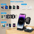 Criacr 3 in 1 Foldable Wireless Charger, Travel Magsafe Charger 3 in 1 Charging Station for Multple Devices for iPhone 15/14/13/12 Series, AirPods...