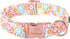 Dog Collar for Spring and Summer, Cotton Dog Collar with Safety Metal Buckle, Adjustable Puppy Collar for Small, Medium and Large Dogs S...