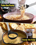 Silicone Pasta Fork and Soup Ladle Set, Non-Stick BPA Free Heat-Resistant Handy Kitchen Utensils for Cooking, Serving, Draining, Stirring (Black)...