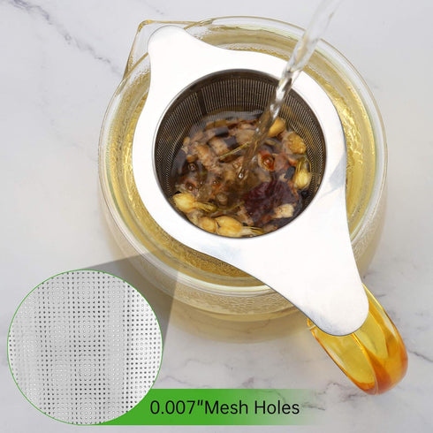Two Pack Tea Infuser Basket Stainless Steel Tea Strainer Tea Filter With Small Strainer And Lid Tea Diffuser For Loose Tea Superior Brewing Experi...