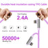 Apple MFi Certified 90 Degree iPhone Charger 6.6ft, LED Light Up Apple Charger Lightning Cable Data Sync Cord LED Light Up Glowing Fast Charging C...