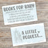 50 Blue Watercolor Books for Baby Shower Request Cards - Invitation Inserts - Boy Baby Shower...