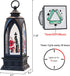 Eldnacele 12” Christmas Snow Globe Lantern Snowman with Music & Timer, USB Lined/Battery Operated Lighted Water Glittering Lantern for Christmas F...