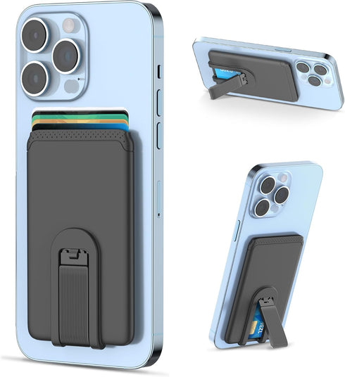SHANSHUI Phone Card Holder, Ultra Slim Phone Wallet Stand Silicone Sticky Business Credit Card ID Holder for Back of Phone Compatible with iPhone ...