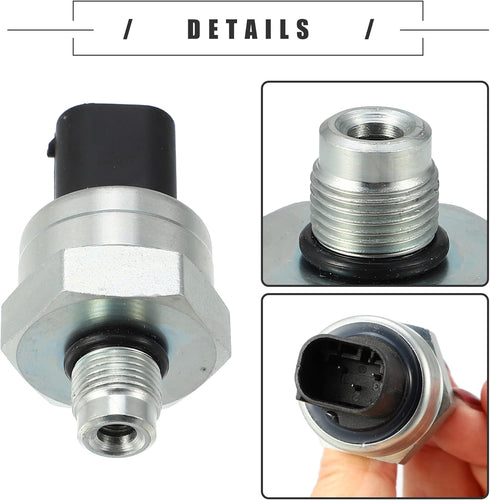 Motoforti Engine Oil Pressure Sensor, for BMW M3 Base 3.2L L6 - Gas 2001-2006, Metal, 34521164458, Black Silver Tone...