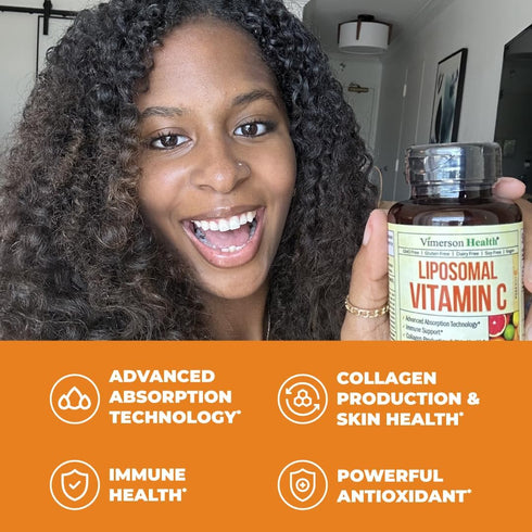 Liposomal Vitamin C 1000mg Capsules - Premium Absorption Vitamin C Capsules for Immune Health & Antioxidant Support. High Potency dose of Liposoma...