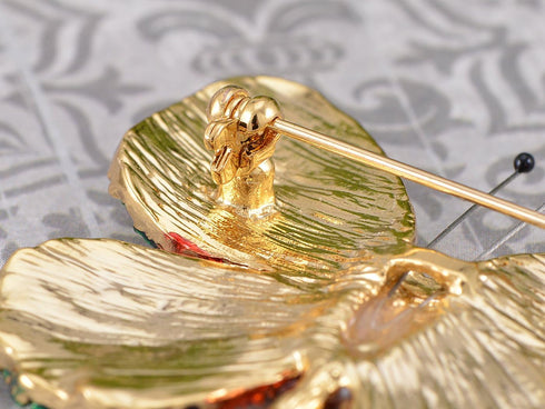 Alilang Golden Tone Shine Multicolor Rhinestone Monarch Butterfly Bug Brooch Pin...