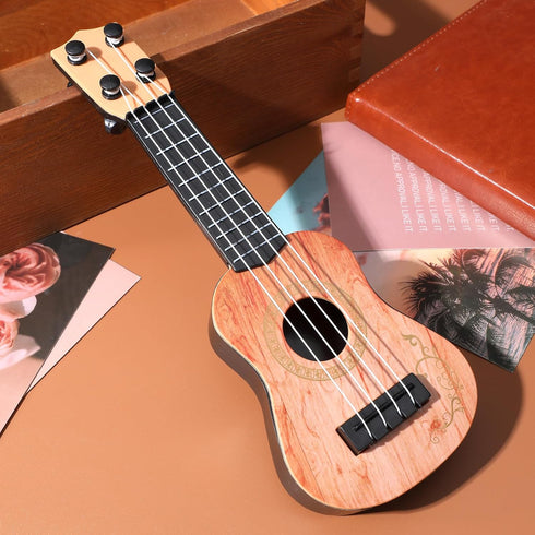 Kisangel 1pc Wooden Kids Ukulele Toy Toddler Guitar Classical Instrument Ukulele Musical Toy for Preschool Children ( Light Brown )...