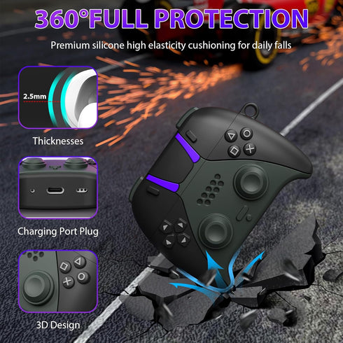 KOREDA Compatible with AirPods Pro 2nd/1st Generation Case with Cleaner Kit, Cute Funny Cool Game Player Design Silicone Protective Cover with Key...