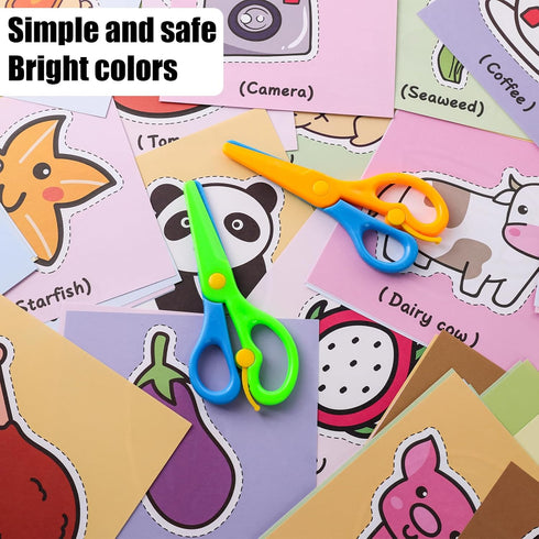 Koogel 120PCS Safety Scissors for Toddler, Plastic Training Scissors Craft Scissors Cutting Paper for Kids Preschool Child DIY...