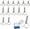 20Pcs Spring Door Latch for Cages Metal Finger Spring Hooks 2 Sizes Multi-Functional Wire Cage Spring Latch Security for Fixing Pet Cage Door Dog ...