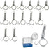 20Pcs Spring Door Latch for Cages Metal Finger Spring Hooks 2 Sizes Multi-Functional Wire Cage Spring Latch Security for Fixing Pet Cage Door Dog ...